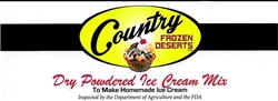 4 quart or one gallon Amish homemade Ice Cream Dry/powdered 4 quart Mix Made in America Country Frozen Desserts