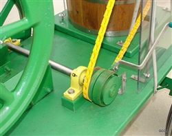 Clutch for complete hit and miss ice cream churn, freezer, machine